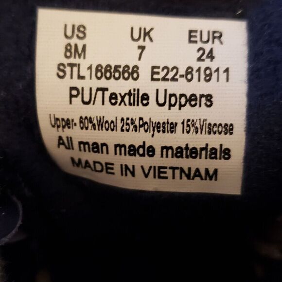 Sperry Top Sider Saltwater Toddler Size 8 Blue Plaid Wool Waterproof Duck Boots - Picture 12 of 12